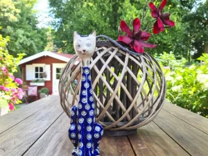 Katze, ca. 31 cm hoch,  2. Wahl^Bunzlauer Keramik New
