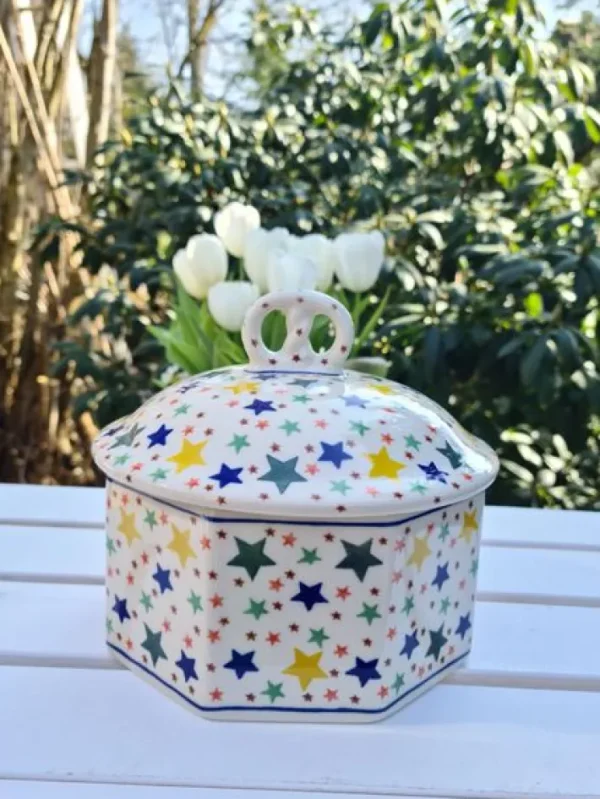 Keksdose, 1,5 l,17 cm, Sterne^Bunzlauer Keramik Best