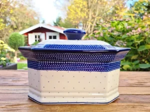 Keksdose, Höhe 17 cm, 25 x 18 cm, Unikat 18 / 2.Wahl^Bunzlauer Keramik Sale