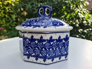 Keksdose, Volumen 1500 ml, Höhe 17 cm, Unikat 10 - BSN J-3654^Bunzlauer Keramik Hot