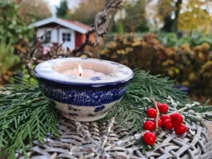 Kerzenständer, Ø 8,5 cm,4 cm, Ivy, BSN J-035^Bunzlauer Keramik New