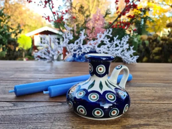 Kerzenständer, Höhe ca. 9,5 cm, Tradition 10 - BSN 7296^Bunzlauer Keramik Outlet