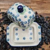 Kleine Butterdose, 15x11x8 cm, Forget me not, BSN J-1764^Bunzlauer Keramik Fashion