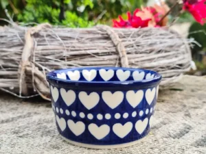 Kleine Schale, Ø 9,5 cm, Höhe 5 cm, Ich dich auch, BSN m-4186^Bunzlauer Keramik Online