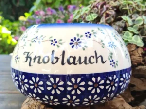 Knoblauchtopf eventuell Glasurrisse ohne Deckel 2. Wahl^Bunzlauer Keramik New