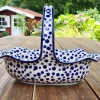 Korb mit Henkel, 28x18 cm,18 cm, Crazy dots^Bunzlauer Keramik Clearance