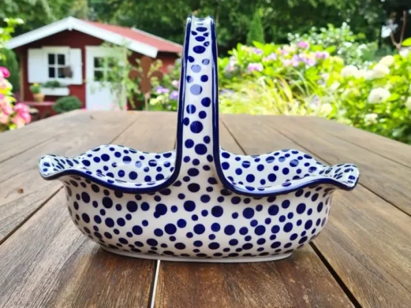 Korb mit Henkel, 28x18 cm,18 cm, Crazy dots^Bunzlauer Keramik Clearance