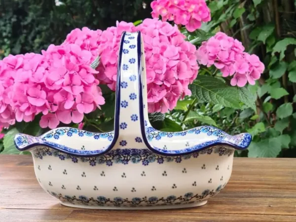 Korb mit Henkel, 28x18 cm,18 cm, Royal Blue^Bunzlauer Keramik Discount