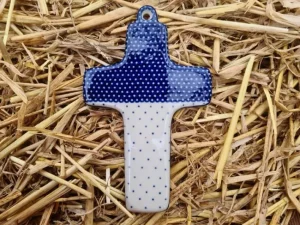 Kreuz, 21 x 12 cm, Unikat 18, polish pottery - BSN 5220-Aussteller^Bunzlauer Keramik Best