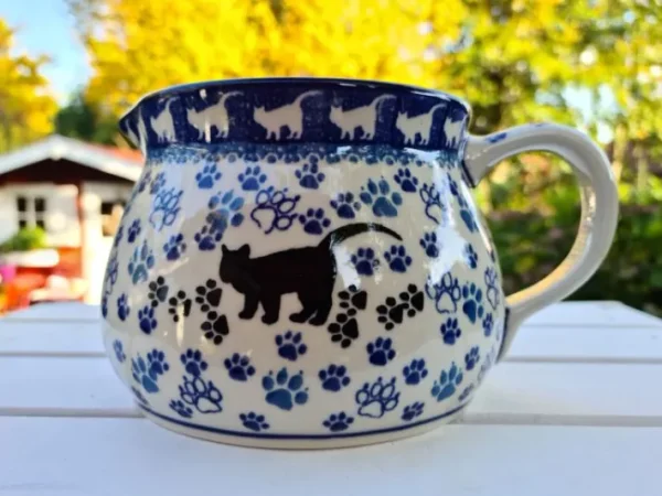Krug, 1 l, Höhe 16 cm, Katze, BSN A-0012^Bunzlauer Keramik Clearance