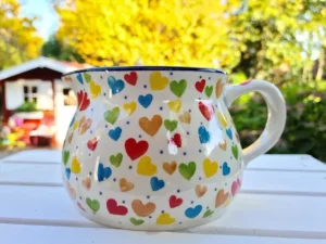 Krug 1000 ml, 11 cm, Unikat Einzelstück, Dekor Liebe^Bunzlauer Keramik Clearance
