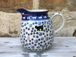 Krug, 1500 ml, Höhe 16 cm, Katze, BSN A-0043^Bunzlauer Keramik Outlet