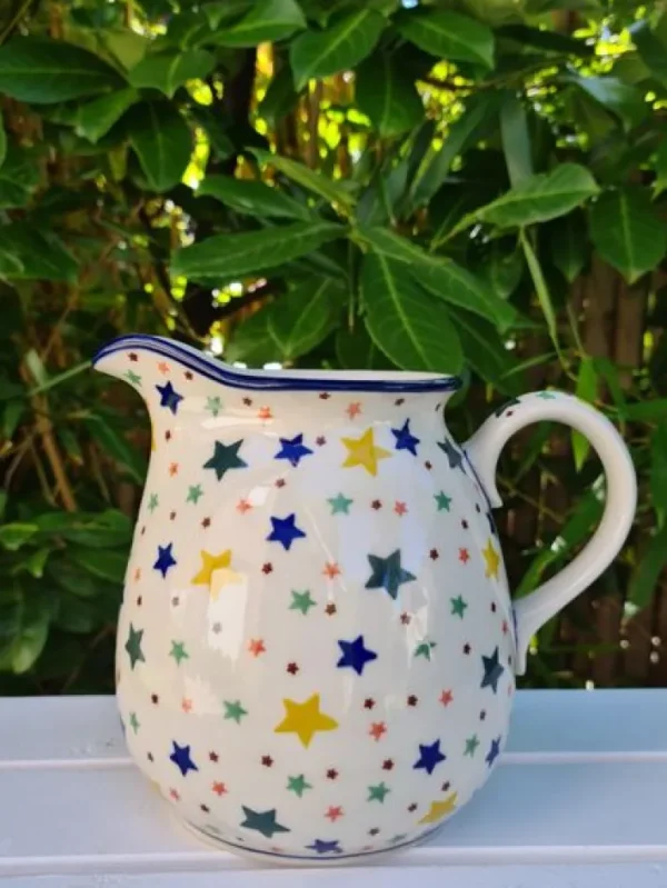 Krug, 1000 ml, Höhe 16 cm, Sterne^Bunzlauer Keramik New