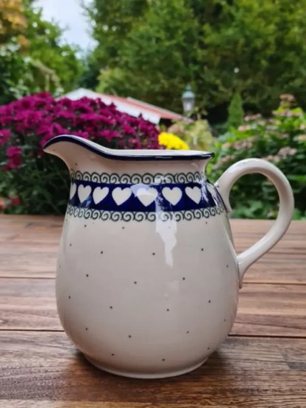 Krug, 1500 ml, Höhe 16 cm, White Valentine, BSN R-039^Bunzlauer Keramik Hot