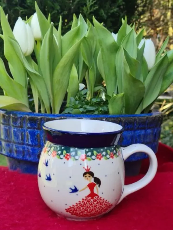 Kugelbecher, 350 ml,9,5 cm, Prinzessin rot^Bunzlauer Keramik Online