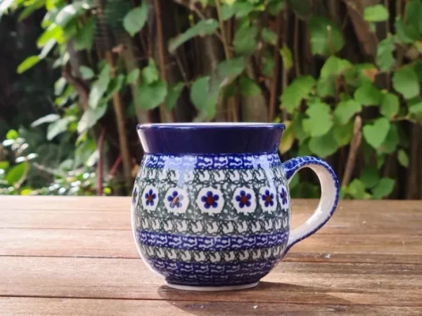 Kugelbecher, 220 ml,8 cm, Unikat 58^Bunzlauer Keramik Hot
