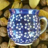 Kugelbecher ca. 500 ml, Höhe 11 cm, Bunzlau blau, BSN J-930^Bunzlauer Keramik New