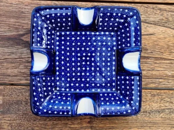 Maxi Aschenbecher, 17,5 x 17,5 cm, 3,5 cm hoch, Unikat 22  - BSN 14882^Bunzlauer Keramik Fashion