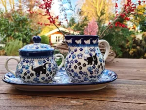 Maxi Milch Zucker auf Tablett, Katze, BSN A-0109^Bunzlauer Keramik Fashion