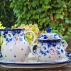 Maxi Milch Zucker auf Tablett, Lady, BSN A-0499^Bunzlauer Keramik Clearance