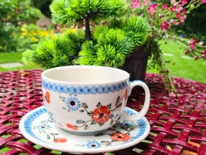Maxi Tasse mit Unterteller, 375 ml, Trad. 53, BSN m-3372^Bunzlauer Keramik Discount