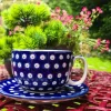 Maxi Tasse mit Unterteller, 375 ml, Trad. 5, BSN y-047^Bunzlauer Keramik Clearance