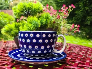 Maxi Tasse mit Unterteller, 375 ml, Trad. 5, BSN y-047^Bunzlauer Keramik Clearance