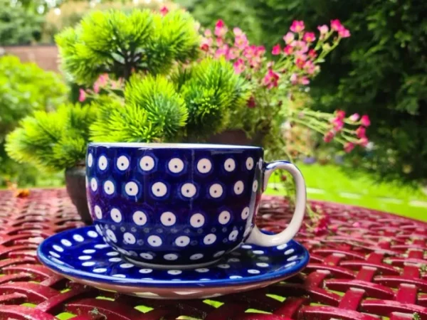 Maxi Tasse mit Unterteller, 375 ml, Trad. 5, BSN y-047^Bunzlauer Keramik Clearance