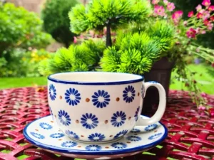 Maxi Tasse mit Unterteller, 375 ml, Trad. 39, BSN m-2390^Bunzlauer Keramik Fashion