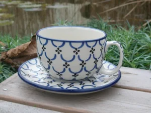 Maxi Tasse mit Unterteller, 375 ml, Trad. 25, BSN m-3368^Bunzlauer Keramik Fashion
