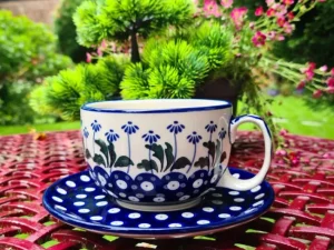 Maxi Tasse mit Unterteller, 375 ml, Trad. 11, BSN y-041^Bunzlauer Keramik Discount