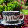Maxi Tasse mit Unterteller, 375 ml, Trad. 1, BSN X-022^Bunzlauer Keramik Discount