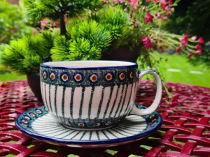 Maxi Tasse mit Unterteller, 375 ml, Trad. 1, BSN X-022^Bunzlauer Keramik Discount