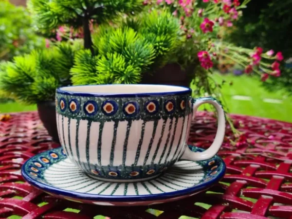 Maxi Tasse mit Unterteller, 375 ml, Trad. 1, BSN X-022^Bunzlauer Keramik Discount