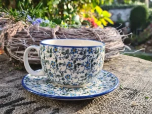 Maxi Tasse mit Unterteller, 375 ml, Summer Wind, BSN J-1533^Bunzlauer Keramik Online