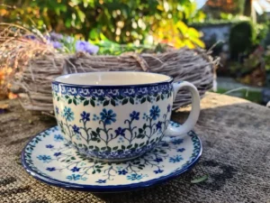 Maxi Tasse mit Unterteller, 375 ml, Spring Hill^Bunzlauer Keramik Clearance