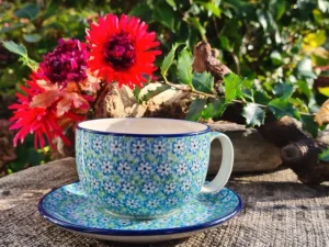 Maxi Tasse mit Unterteller, 375 ml, Smile^Bunzlauer Keramik Best