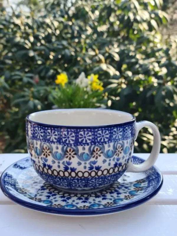 Maxi Tasse mit Unterteller, 375 ml, Seville^Bunzlauer Keramik Outlet