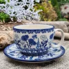Maxi Tasse mit Unterteller, 375 ml, Garden of Joy^Bunzlauer Keramik Online