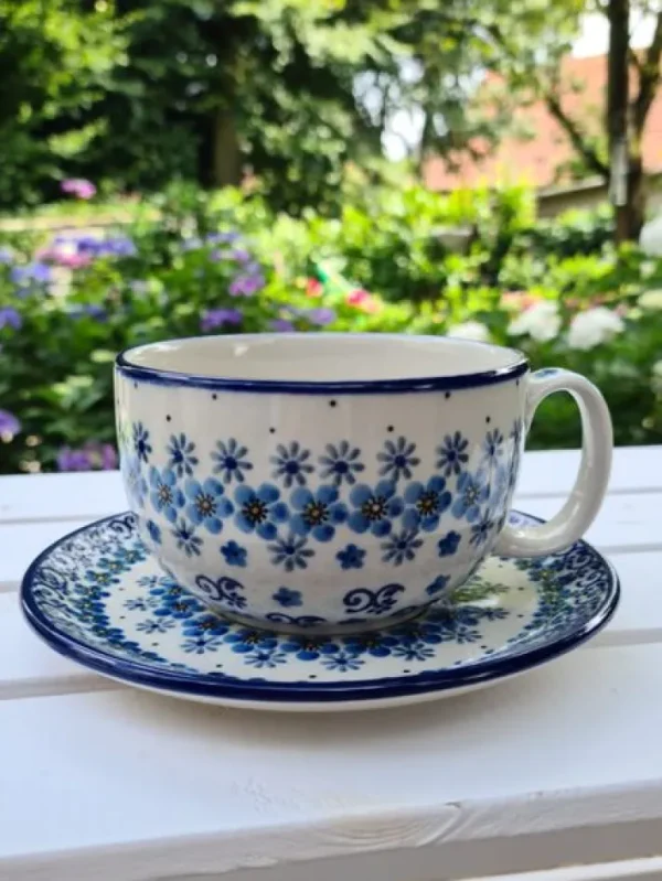 Maxi Tasse mit Unterteller, 375 ml, Autumn Breeze^Bunzlauer Keramik Hot