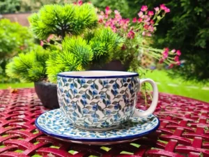 Maxi Tasse mit Unterteller, 375 ml, Tradition 32, BSN J-201^Bunzlauer Keramik New