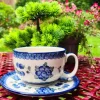 Maxi Tasse mit Unterteller, 375 ml, Trad. 9, BSN y-043^Bunzlauer Keramik Hot