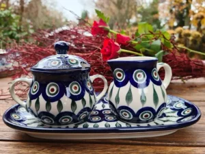 Milch, Zucker auf Tablett, Tradition 10 - BSN 2108^Bunzlauer Keramik Discount