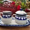 Milch, Zucker auf Tablett, White Valentine- BSN R-117^Bunzlauer Keramik Clearance