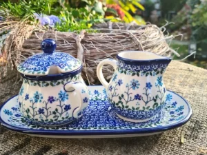 Milch, Zucker auf Tablett, Spring Hill^Bunzlauer Keramik Sale