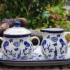 Milch, Zucker auf Tablett, Flower Festival^Bunzlauer Keramik Fashion