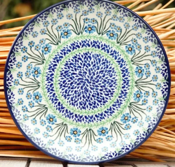 Mittagsteller, Ø 25,5 cm, Forget me not, BSN J-1727^Bunzlauer Keramik Best