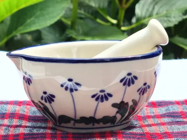 Mörser mit Schlegel, Ø 8,5 cm, 4 cm hoch, Tradition 11 BSN 6105^Bunzlauer Keramik Online
