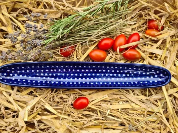 Olivenschale, 31 x 5 cm, Höhe 2,5 cm, Unikat 22^Bunzlauer Keramik Discount