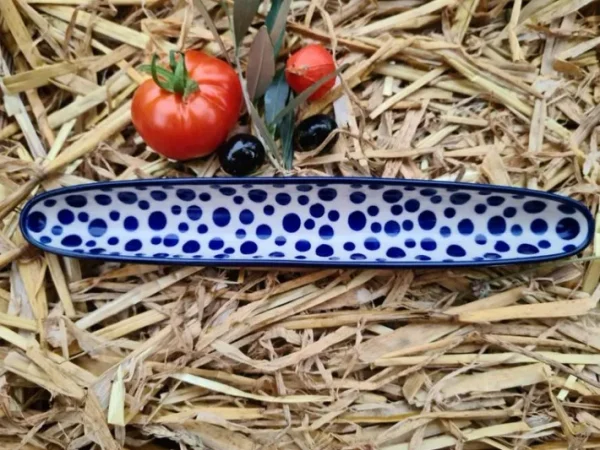 Olivenschale, 25x4 cm,↑2,5 cm, Crazy Dots, BSN A-1472^Bunzlauer Keramik Sale